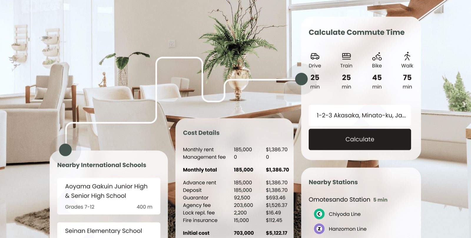 Website UI for Tokyo Portfolio