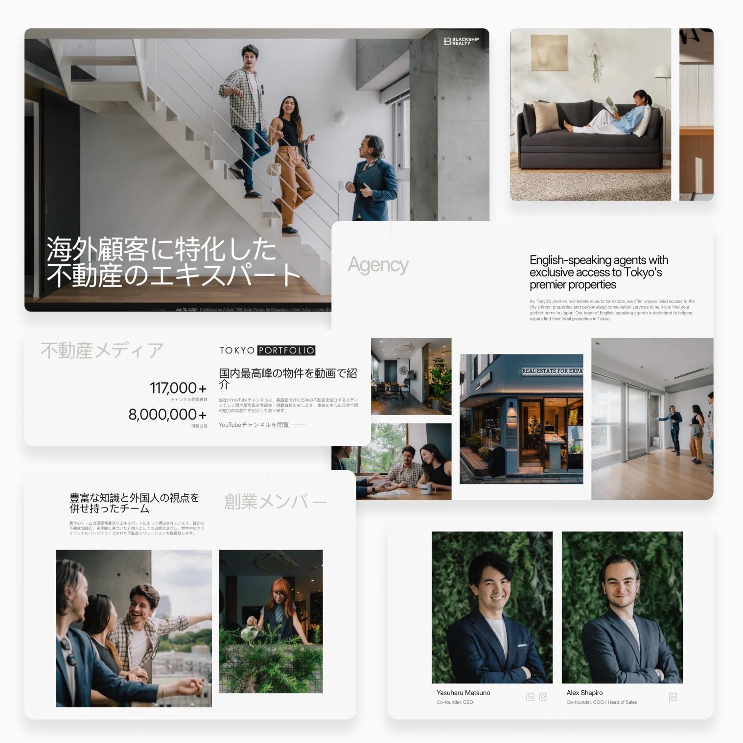 Blackship Realty website design for English-speaking real estate clients in Tokyo