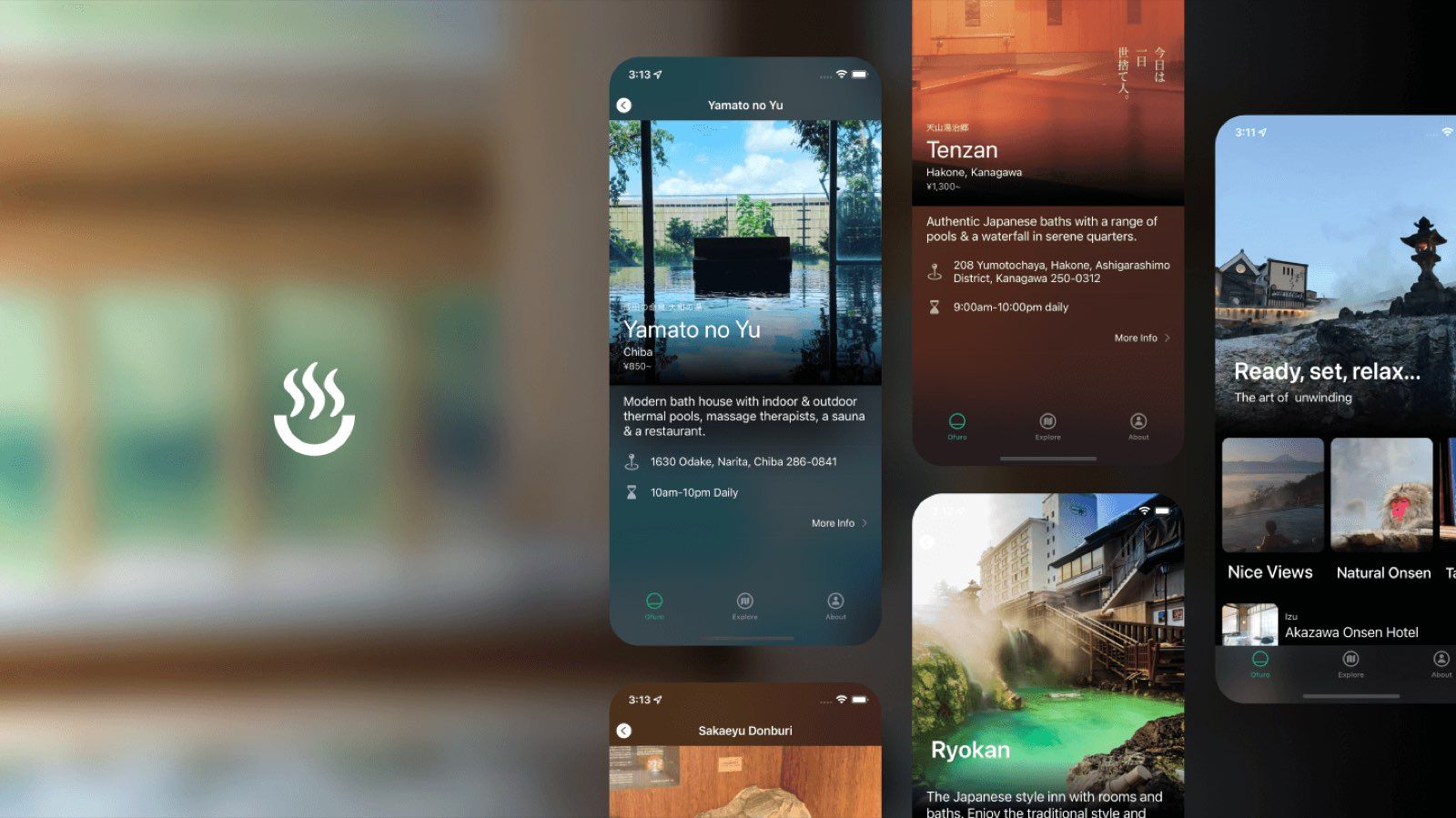 Ofuro app UI