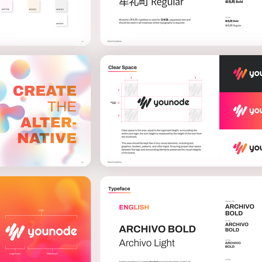 younode — brand guidelines and typography