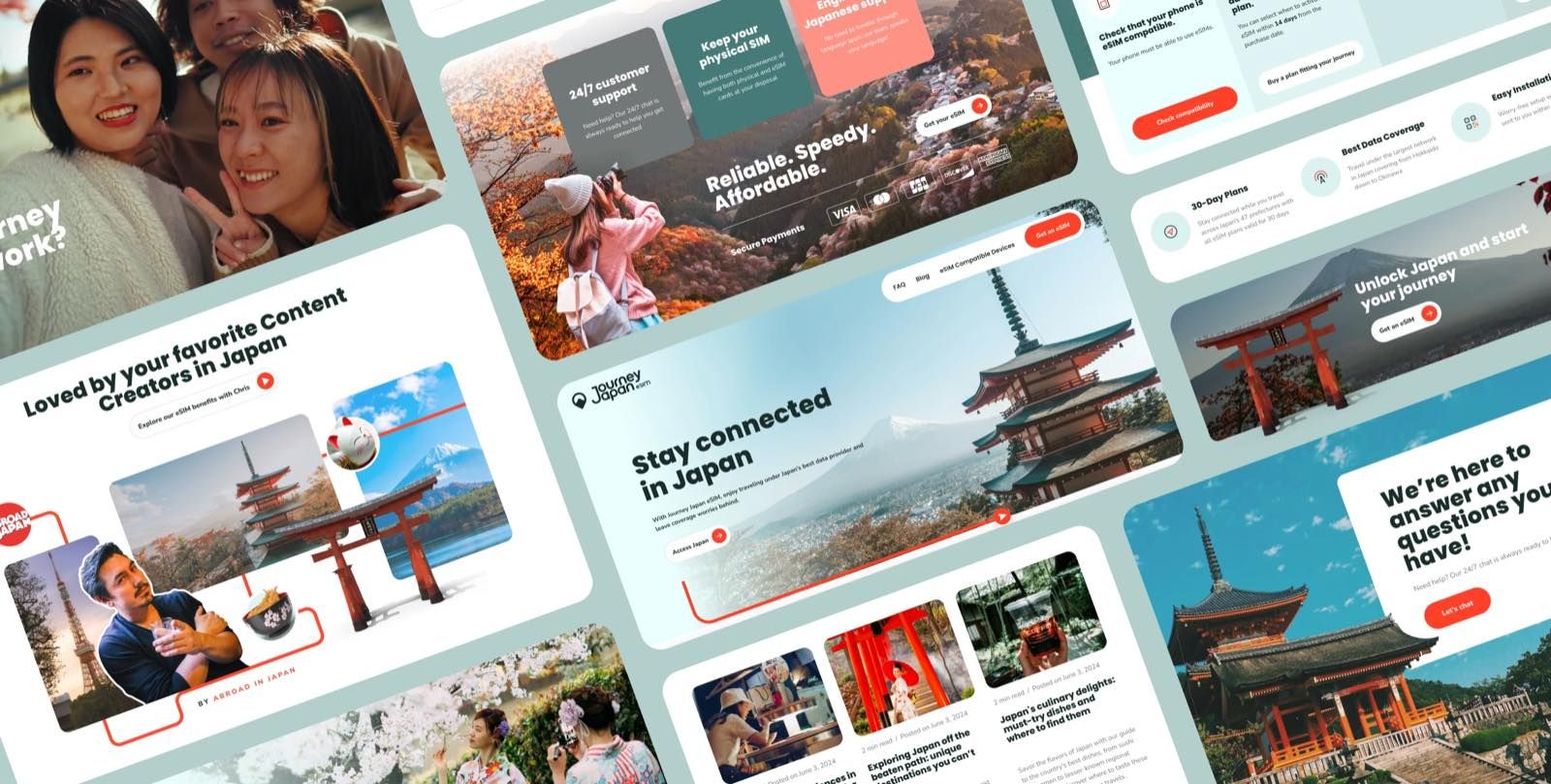 Journey Japan eSIM website UI